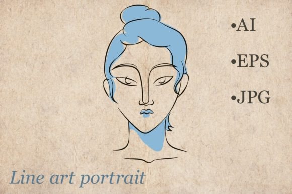 Download Line Art Sophisticated Woman Portrait - Sophisticated Collection